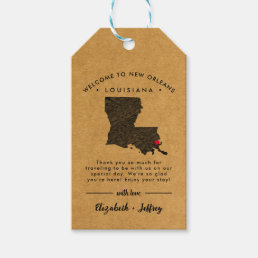 New Orleans Louisiana Minimalist Wedding Welcome Gift Tags
