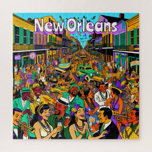 New Orleans Louisiana People Having Fun Jigsaw Puzzle