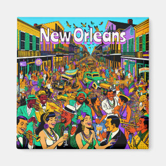 New Orleans, Louisiana People Having Fun Magnet