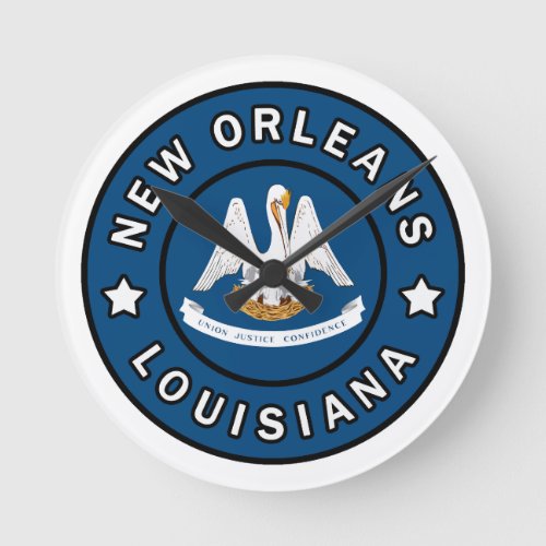 New Orleans Louisiana Round Clock