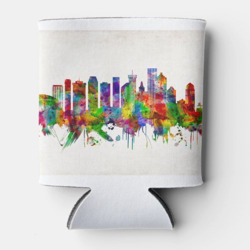 New Orleans Louisiana Skyline Can Cooler