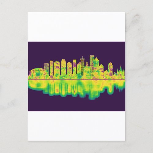 New Orleans Louisiana Skyline Invitation Postcard