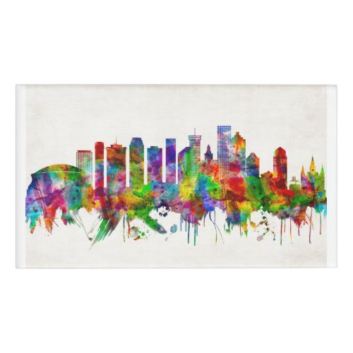 New Orleans Louisiana Skyline Name Tag