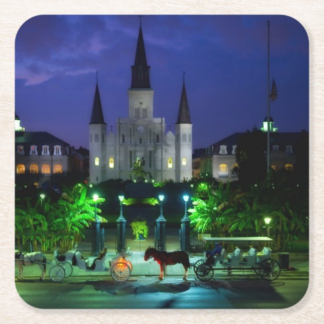 New Orleans, Louisiana Square Paper Coaster (Front)