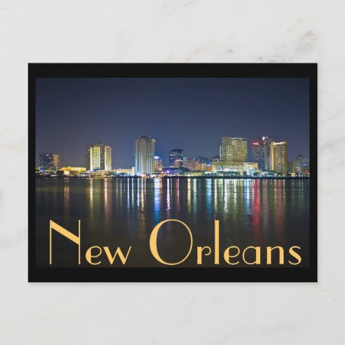 New Orleans Louisiana  The Big Easy at night Postcard