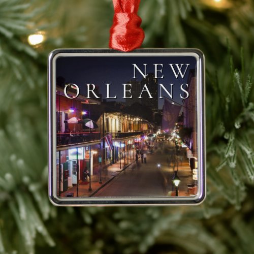 New Orleans Louisiana  The French Quarter Metal Ornament