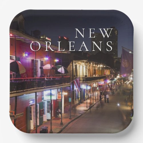 New Orleans Louisiana  The French Quarter Paper Plates