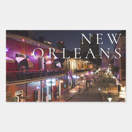New Orleans Louisiana  The French Quarter Rectangular Sticker