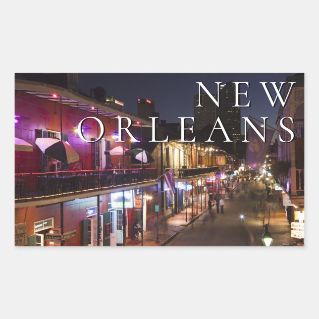 New Orleans, Louisiana | The French Quarter Rectangular Sticker (Front)
