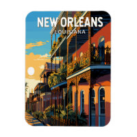 New Orleans Louisiana Travel Art Vintage