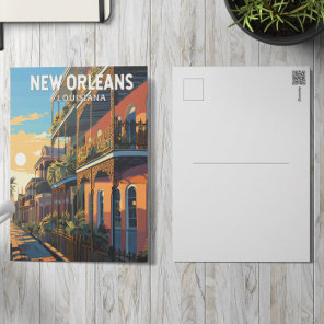 New Orleans Louisiana Travel Art Vintage Postcard