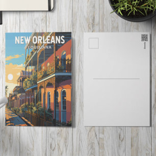 New Orleans Louisiana Travel Art Vintage Postcard