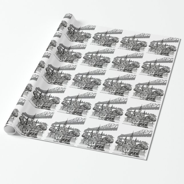 New Orleans Louisiana Wrapping Paper (Unrolled)