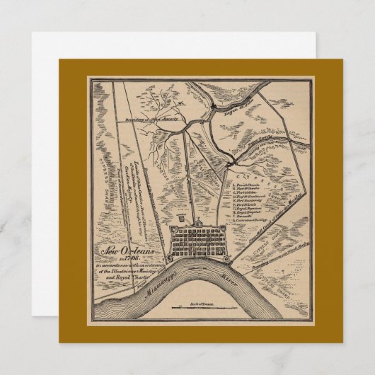 New Orleans Map 1770 (Front/Back)