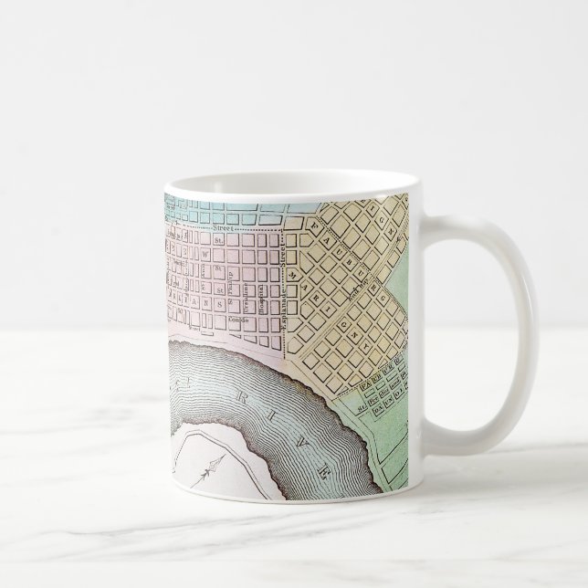 New Orleans Map, 1837 Coffee Mug (Right)