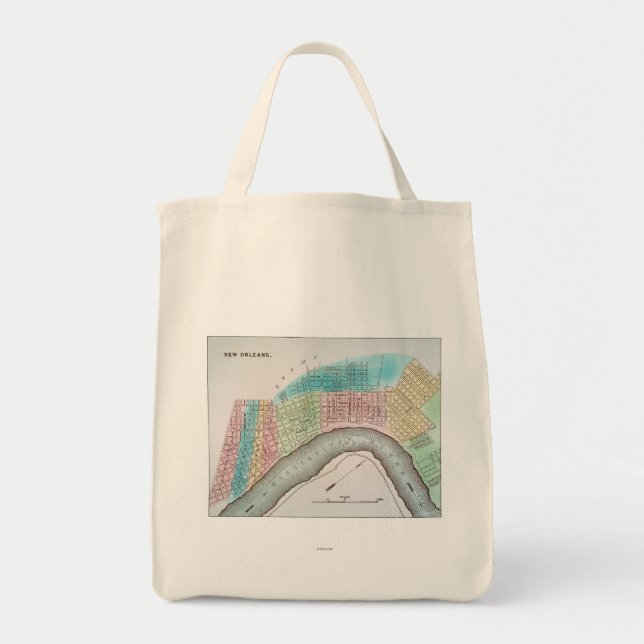 New Orleans Map, 1837 Tote Bag (Front)
