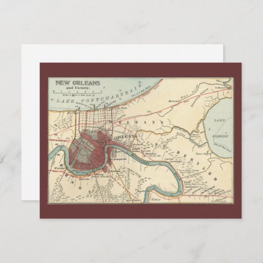 New Orleans Map 1900 (Front/Back)