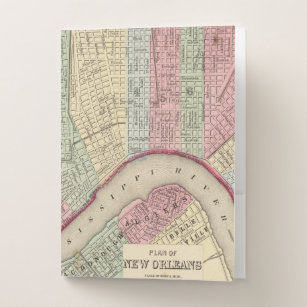 New Orleans Map by Mitchell Pocket Folder
