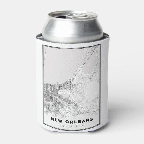 New Orleans Map Can Cooler