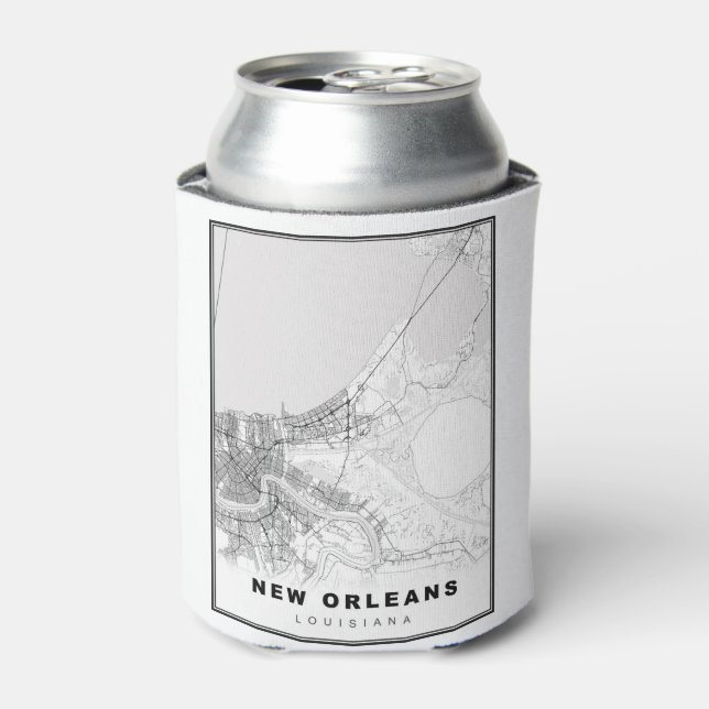 New Orleans Map Can Cooler (Can Front)