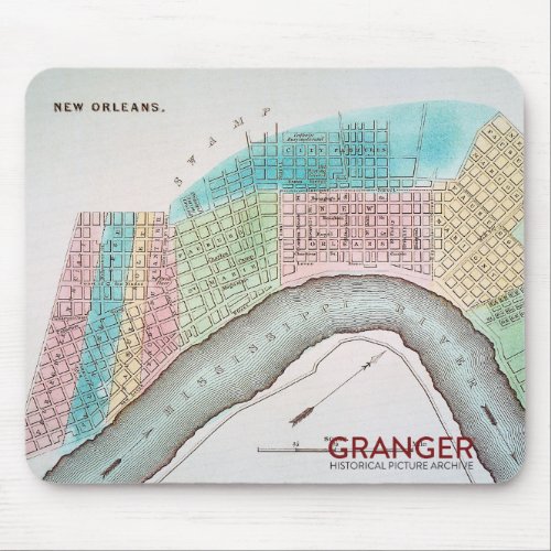 New Orleans Map Mouse Pad