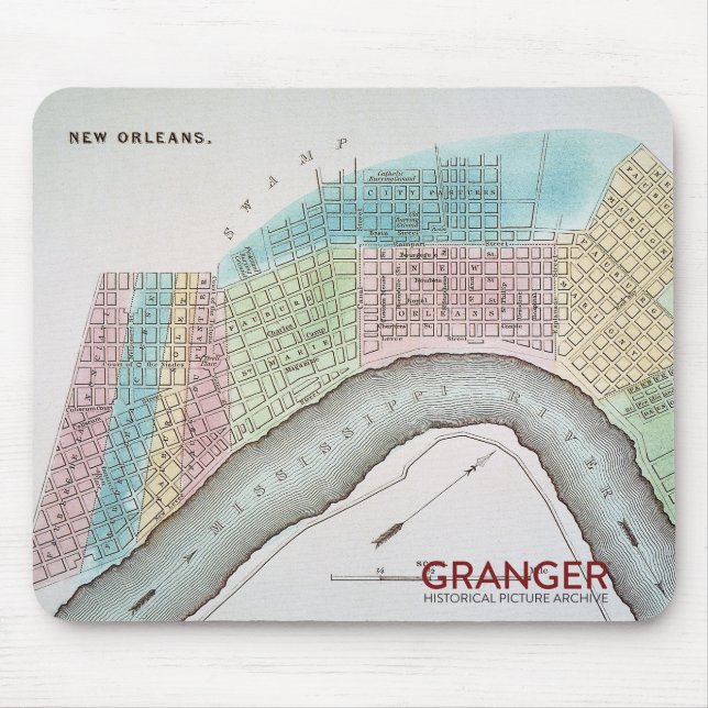 New Orleans Map Mouse Pad (Front)
