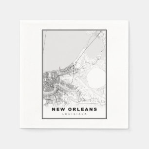 New Orleans Map Napkins