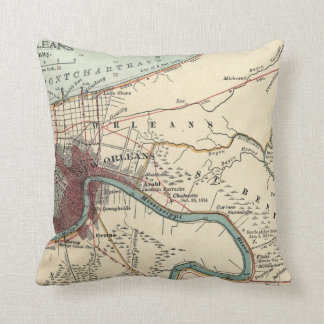 New Orleans Map Pillow