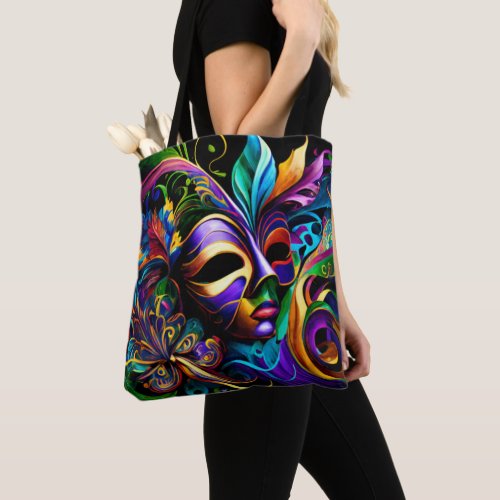 New Orleans Mardi Gras Abstract Art Tote Bag