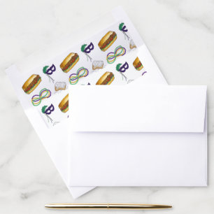 New Orleans Mardi Gras Celebration NOLA Party Envelope Liner