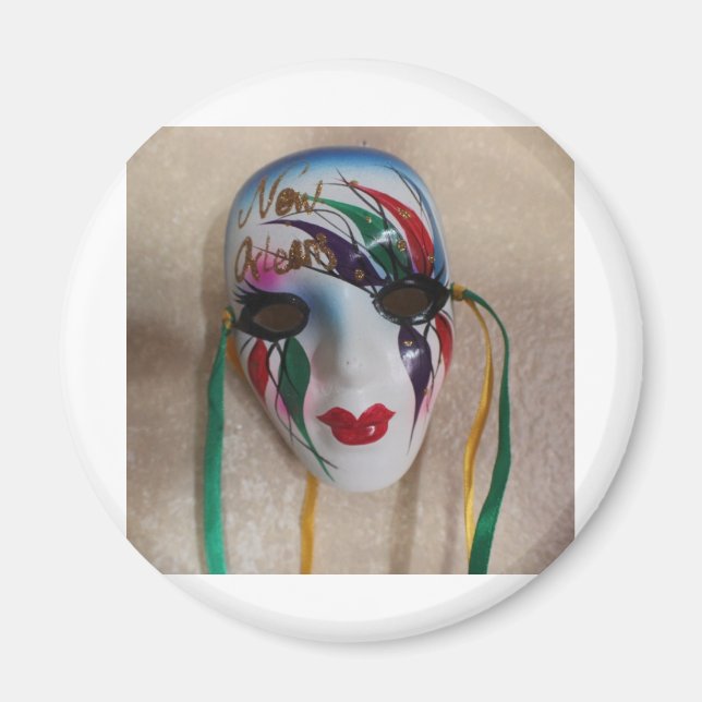 New Orleans Mardi Gras Mask Magnet (Front)
