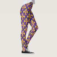 Mardi gras fleur de lis leggings best sale