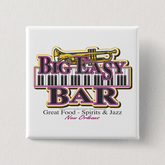 New Orleans Mardi Gras Pinback Button (Front)