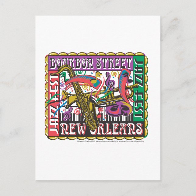 New Orleans Mardi Gras Postcard (Front)