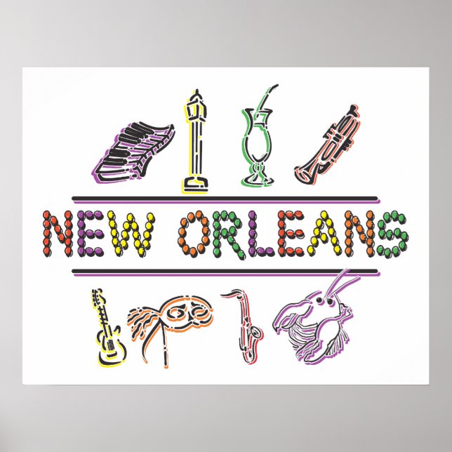 New Orleans Mardi Gras Poster (Front)