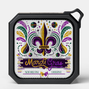 New Orleans Mardi Gras purple yellow green Bluetooth Speaker