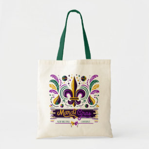New Orleans Mardi Gras purple yellow green Tote Bag