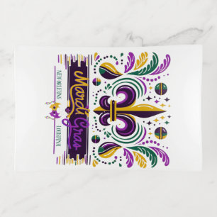 New Orleans Mardi Gras purple yellow green Trinket Tray