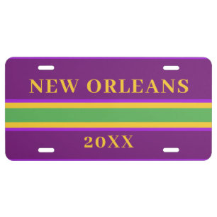 New Orleans Mardi Gras Souvenir License Plate