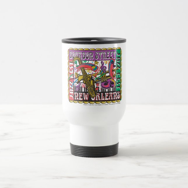 New Orleans Mardi Gras Travel Mug (Center)