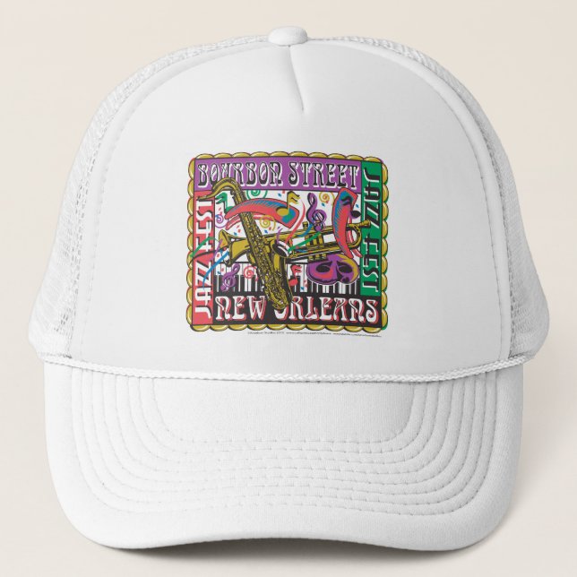 New Orleans Mardi Gras Trucker Hat (Front)