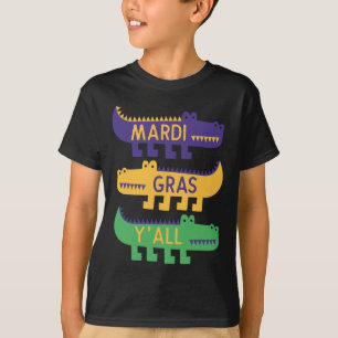 New Orleans Mardi Gras Yall Festival Costume Kids T-Shirt