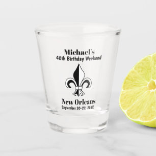 New Orleans Milestone Birthday Party Weekend Trip Shot Glass
