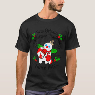 New Orleans Mr Bingle Christmas Tradition Snowman T-Shirt