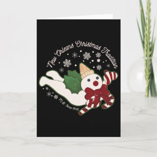 New Orleans Mr Bingle Christmas Tradition Snowmen Card