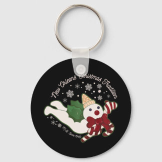 New Orleans Mr Bingle Christmas Tradition Snowmen Keychain