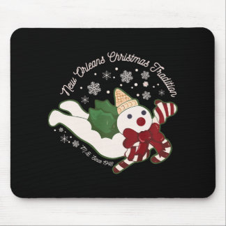 New Orleans Mr Bingle Christmas Tradition Snowmen Mouse Pad