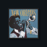 New Orleans Music canvas print<br><div class="desc">Made of a vintage travel poster.</div>