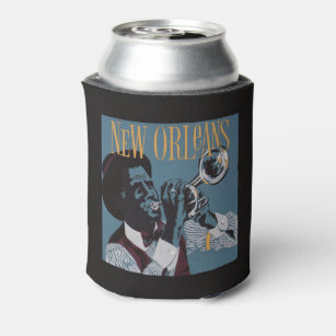 New Orleans Music custom monogram can cooler
