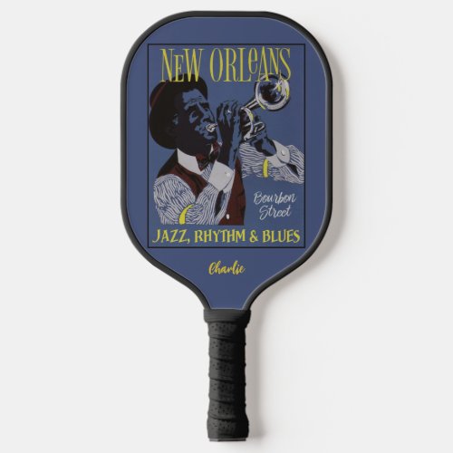 New Orleans Music custom name Pickleball Paddle